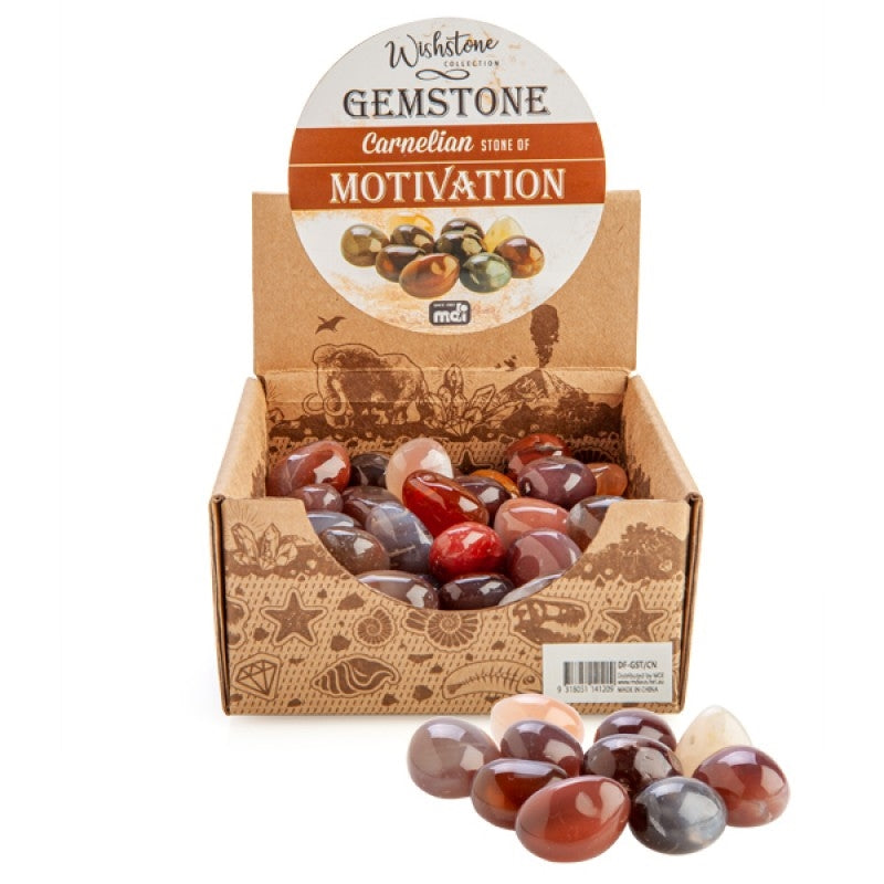 Carnelian Tumbled Stones - Motivational, Creative, Confidence Boost - Single Item - SuperSaverAU - view 1