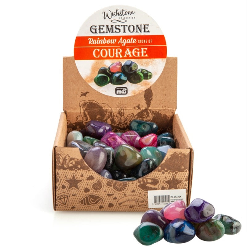 Gemstone Tumbled Rainbow Agate (SENT AT RANDOM) - SuperSaverAU - view 1