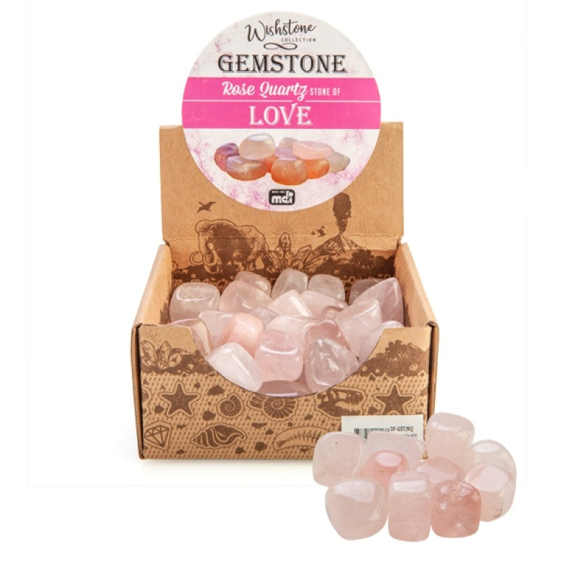 Wishstone Rose Quartz Tumbled Gemstone Random Stone for Crystal Collection
