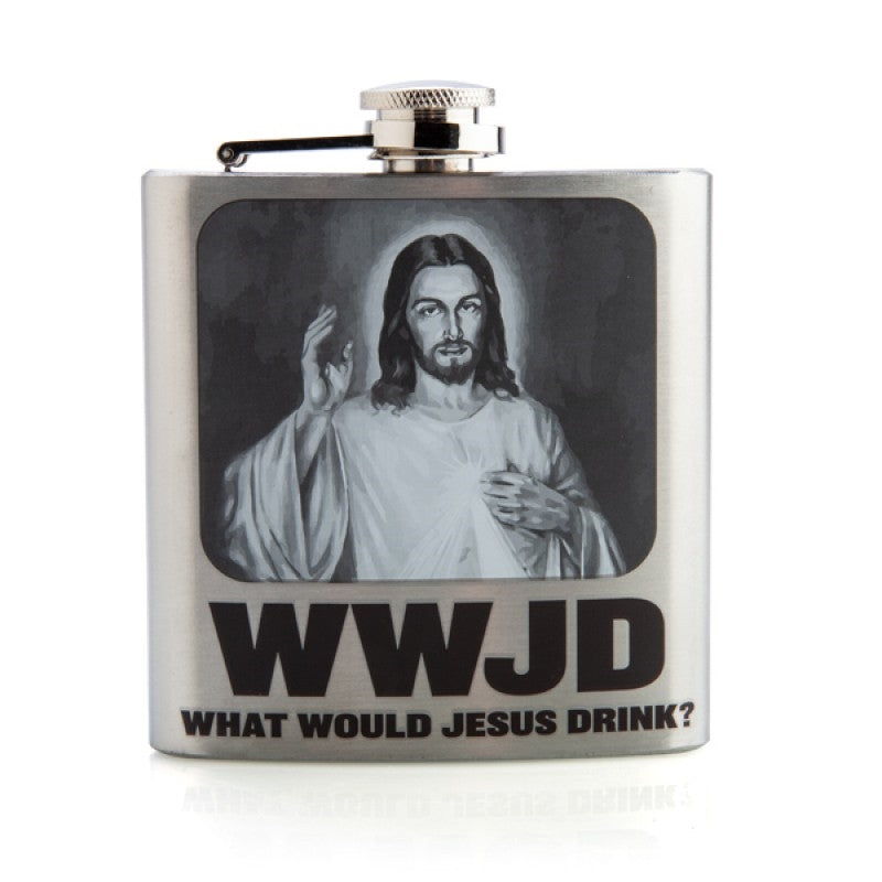 Holy Jesus Flask - 175 ml Stainless Steel Flask with WWJD Design