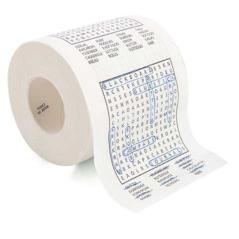 Word Search Toilet Paper - Novelty Gift for Problem Solvers, Fun Puzzles - SuperSaverAU - view 1