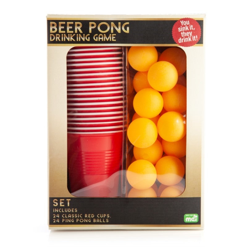 Beer Pong Set - 24 Red Cups & 24 Ping Pong Balls - Classic Game - SuperSaverAU - view 1