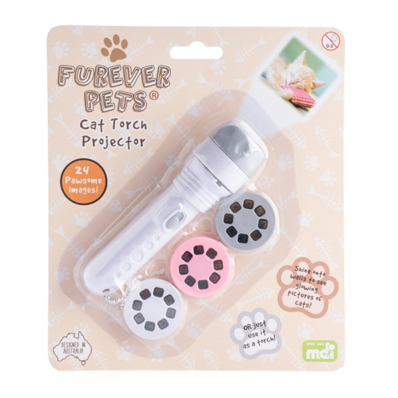 Furever Pets Cat Torch Projector - White & Grey, 24 Images Included - SuperSaverAU - view 1