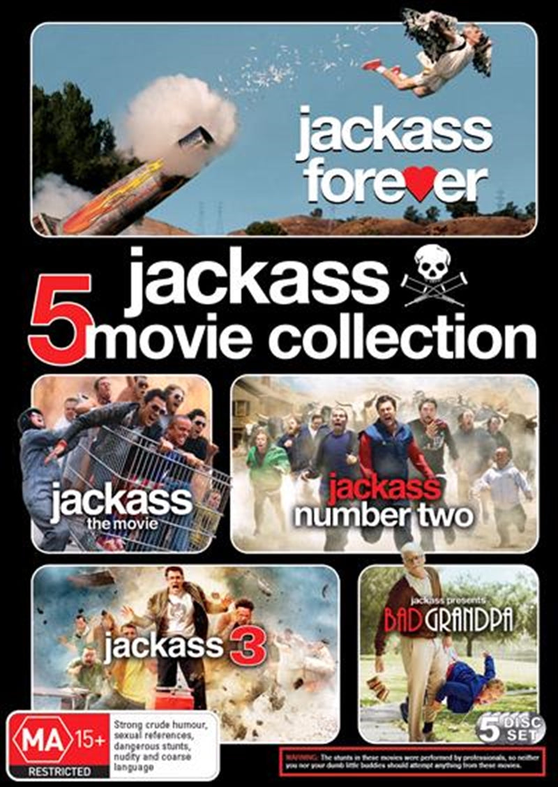 Jackass DVD Collection - Includes Jackass 1, 2, 3D, Bad Grandpa, Forever