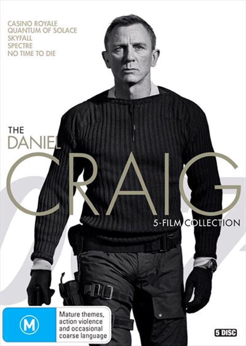 Daniel Craig 5-Film Collection DVD - Casino Royale, Quantum of Solace, Skyfall, Spectre, No Time To Die
