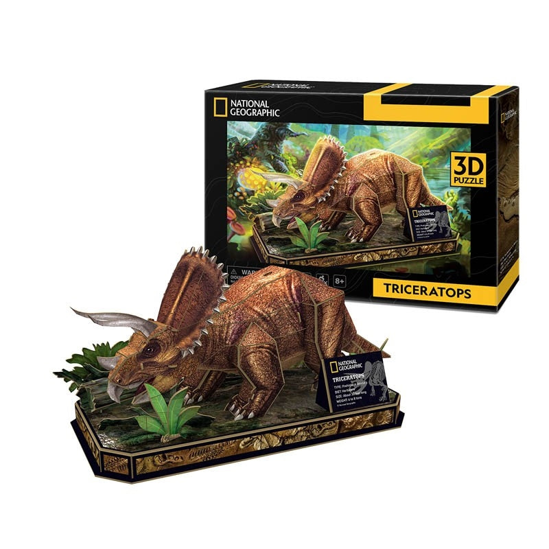 Triceratops 3D Puzzle - 44pcs National Geographic - SuperSaverAU - view 1