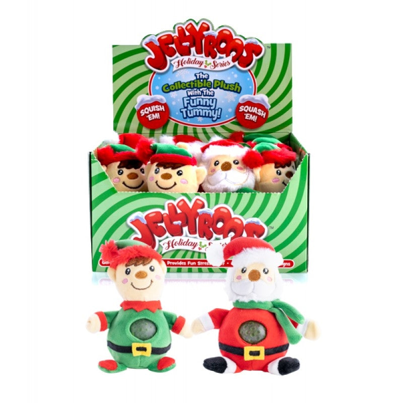 Christmas Jellyroos Plush - Soft & Fuzzy Santa & Elf Designs (Random) - SuperSaverAU - view 1