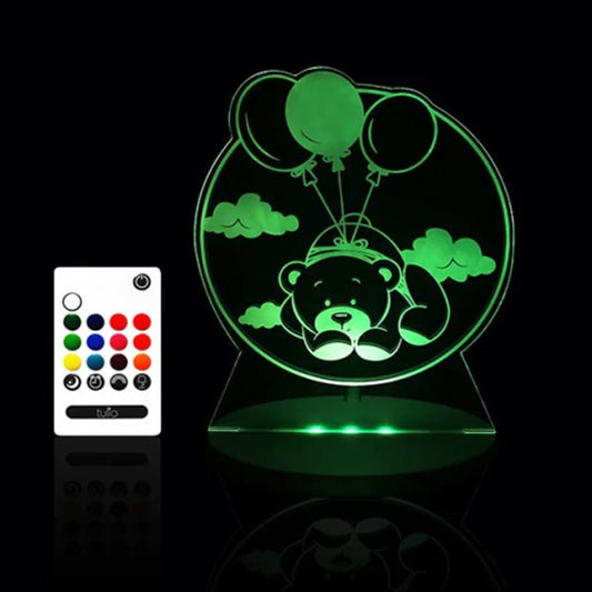 Tulio Dream Lights Teddy Bear LED Night Light with Remote, 12 Colors
