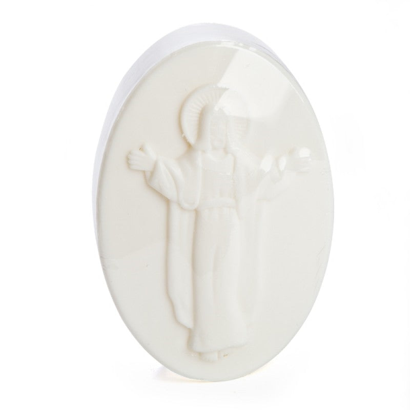 Jesus Soap Bar with Raised Jesus Design Oval Shape - SuperSaverAU - view 1