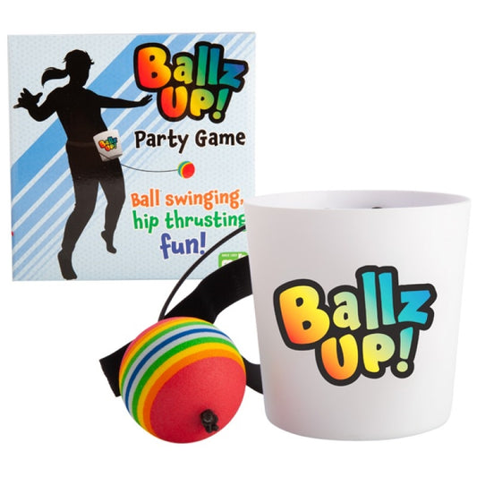 Ballz Up Party Game - Hilarious Ball-and-Cup Game with Elastic Band, 1 Set