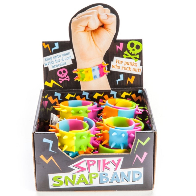 Premium Rainbow Spiky Snap Bracelet Colorful Slap-On Wristband Fashion Accessory - SuperSaverAU - view 1