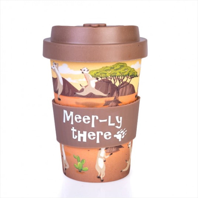 Meerkat Eco-to-Go Bamboo Cup 470ml with Anti-Spill Lid & Silicone Band - SuperSaverAU - view 1