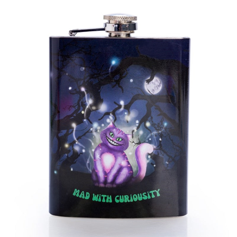 Mad Cat Metal Flask - Durable 8 oz Stainless Steel Drinkware - SuperSaverAU - view 1