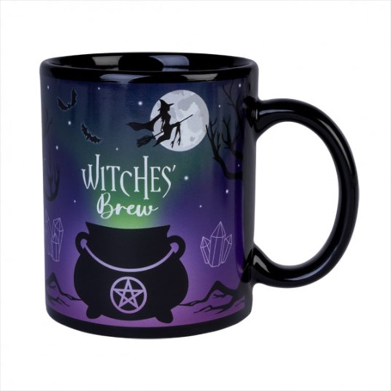 Witches Cauldron Ceramic Coffee Mug - Hand Wash Only, Spooky Night Sky Design - SuperSaverAU - view 1
