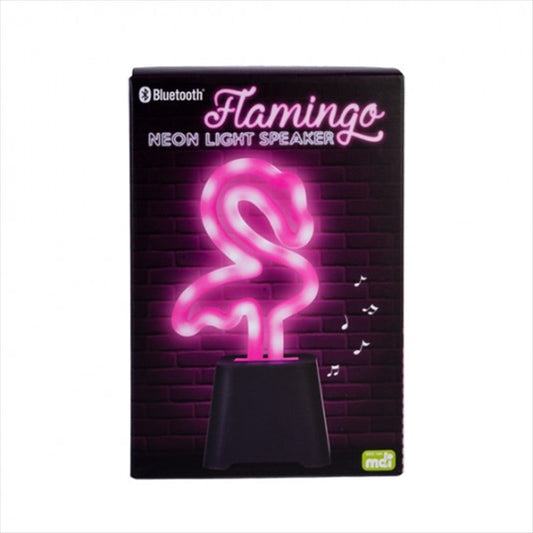 Flamingo Neon Light Speaker - Portable Bluetooth Speaker with HD Sound, Pink Glow