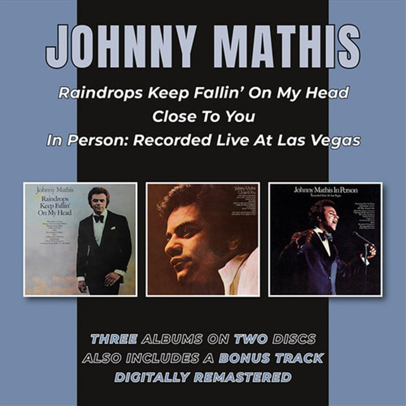 Johnny Mathis Raindrops Keep Fallin / Close CD Album - Easy Listening Music