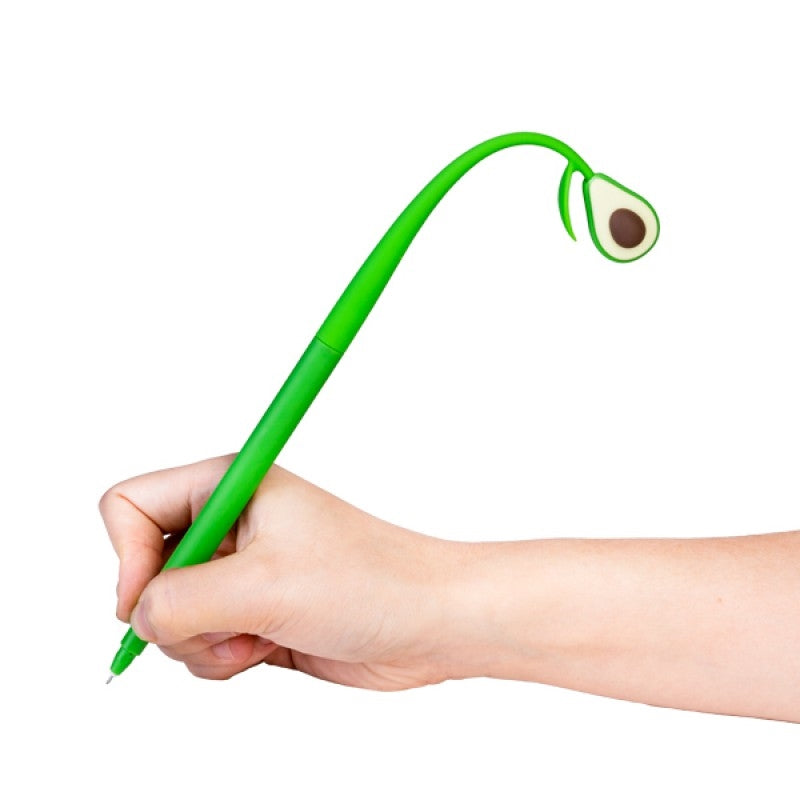 Wiggle Avocado Gel Pen - Smooth Black Ink, Cute Design, Novelty Stationery - SuperSaverAU - view 1