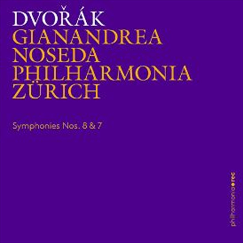 Dvorak Classical CD Album: Symphonies 7 & 8 - Philharmonia Zurich