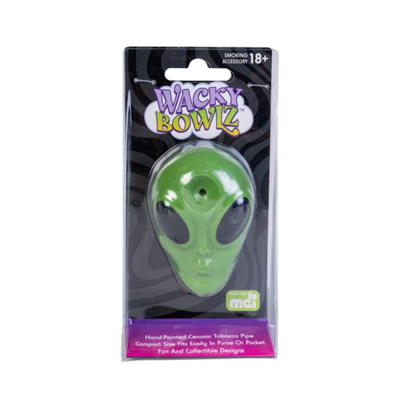 Wacky Bowlz Alien Mini Pipe - Fun Ceramic Design