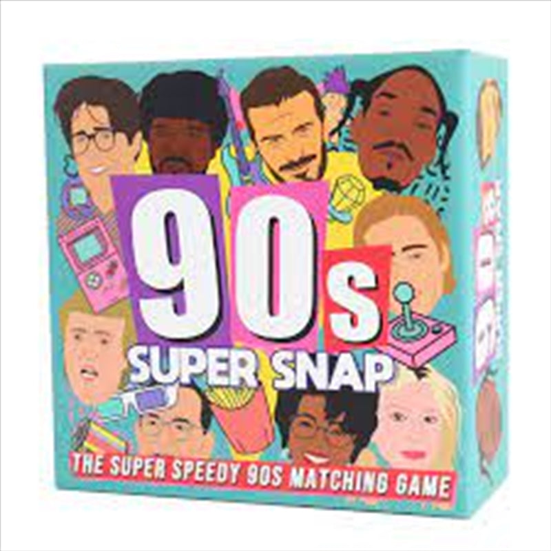 90s Super Snap Game - Fast-Paced Matching Game, 60 Cards, 11x11x4.5cm