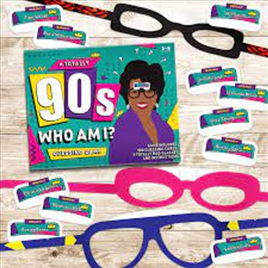 90s Who Am I? Game - 100 Cards, 6 Glasses, 17.5x14x3.5cm, Fun Party Game