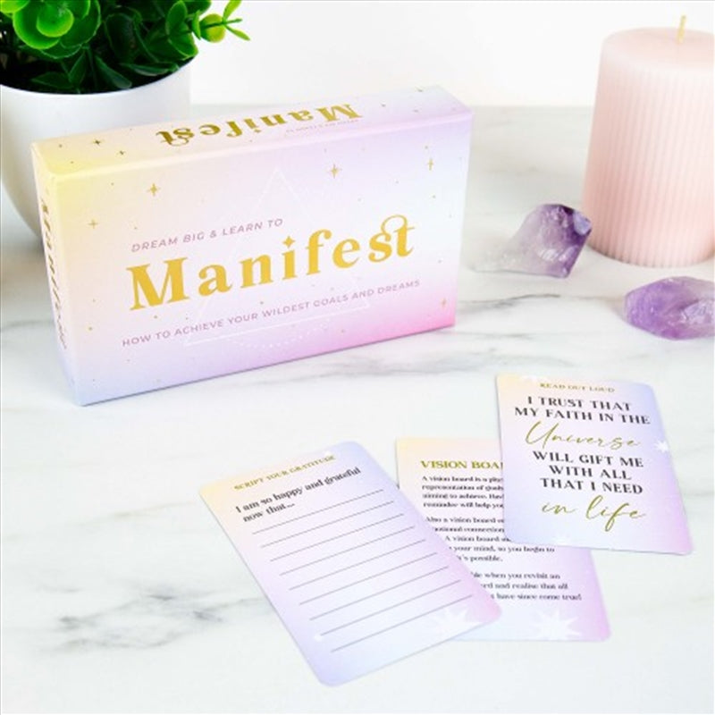 Dream Big Manifestation Cards - 100 Tips, 9x16x3.5cm