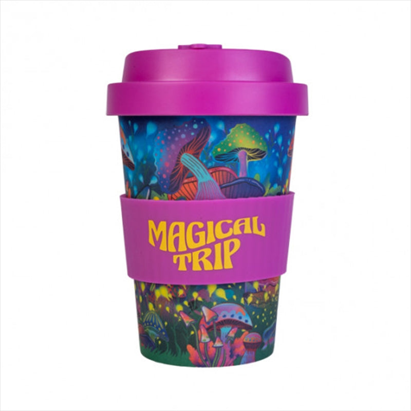 ECOGO Eco-friendly Bamboo Travel Cup 470ml - Antibacterial, Dishwasher Safe, 'Magical Trip' - SuperSaverAU - view 1
