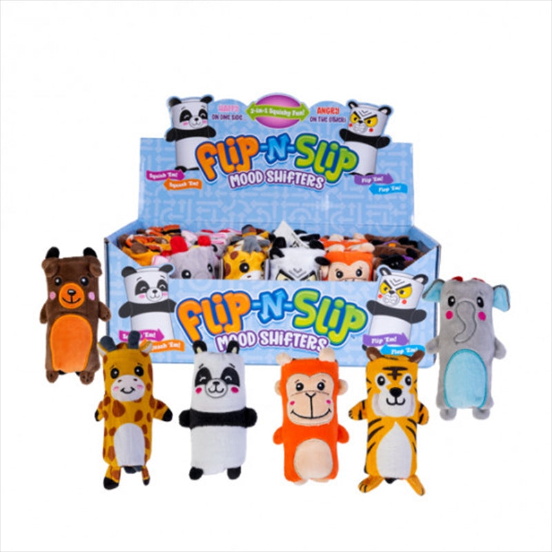 Reversible Plush Fidget Toy - Flip-N-Slip Zoo Animals (Sent at Random) - SuperSaverAU - view 1