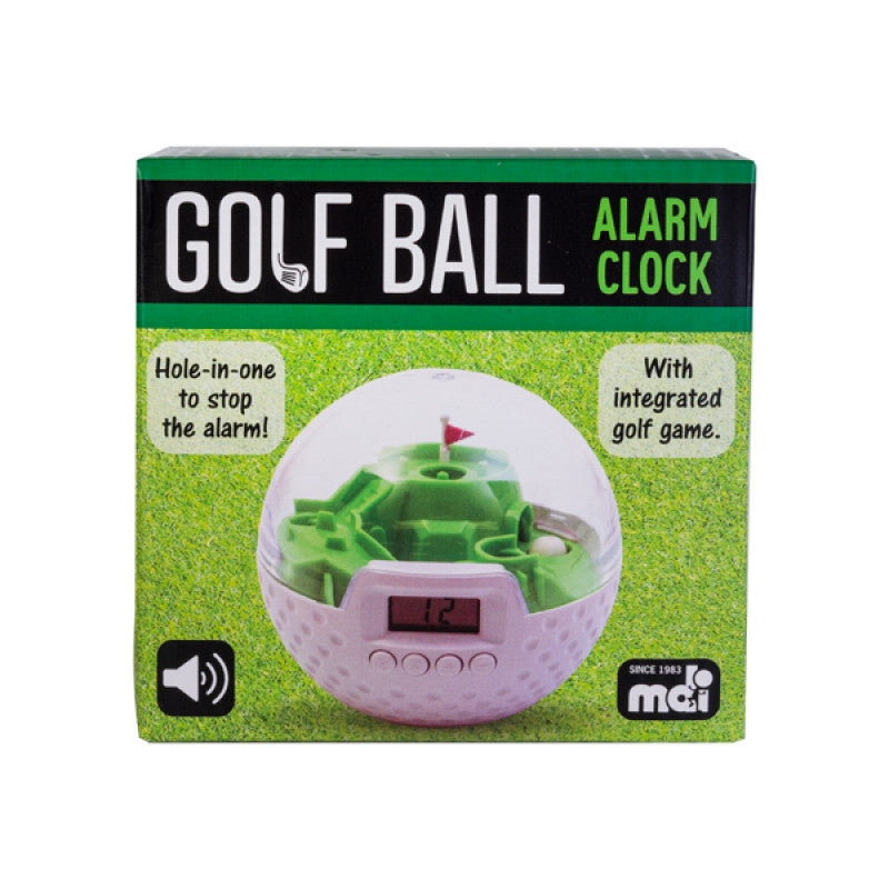 Golf Ball Alarm Clock - 100mm x 100mm x 100mm - Integrated Golf Game - SuperSaverAU - view 1