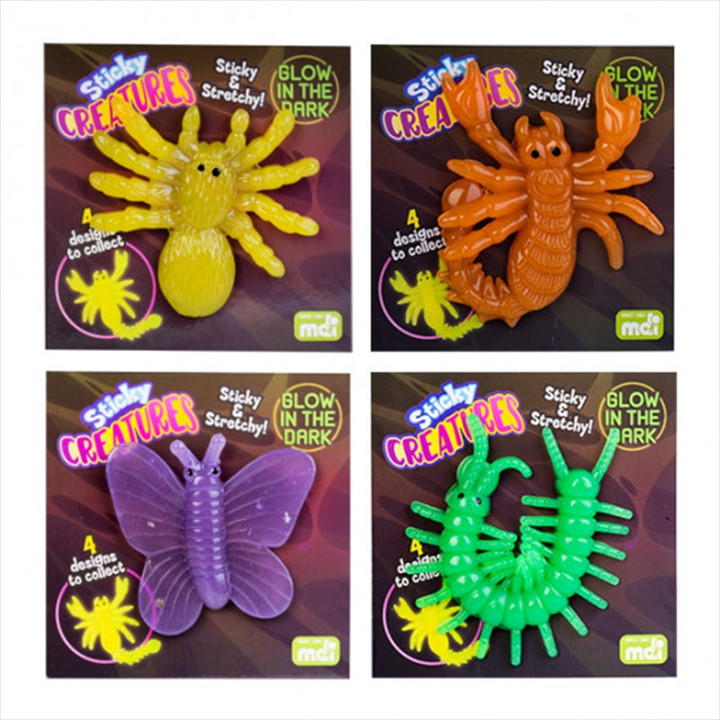 Glow in the Dark Sticky Creatures (SENT AT RANDOM) - SuperSaverAU - view 1
