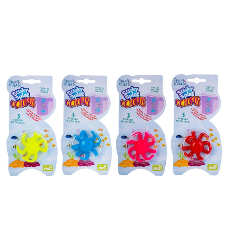 Sticky Splat Octopus - Fun Wall-Crawling Sensory Toy, 4 Colours to Collect - SuperSaverAU - view 1