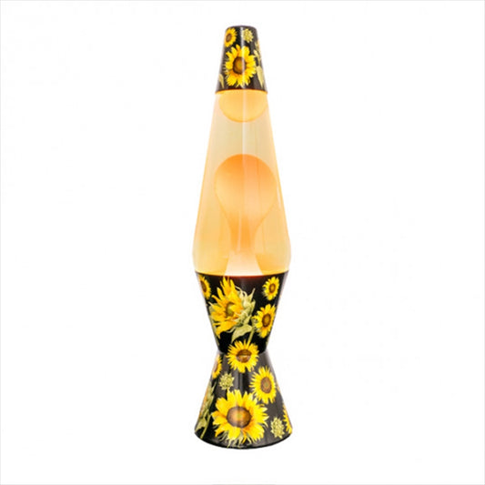 Sunflower Diamond Motion Lamp - Edgy Design with Golden Lava Effect