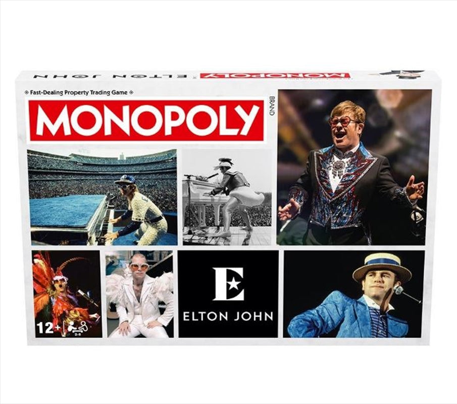 Monopoly - Elton John Edition Board Game with 6 Metal Tokens for 2-6 Players