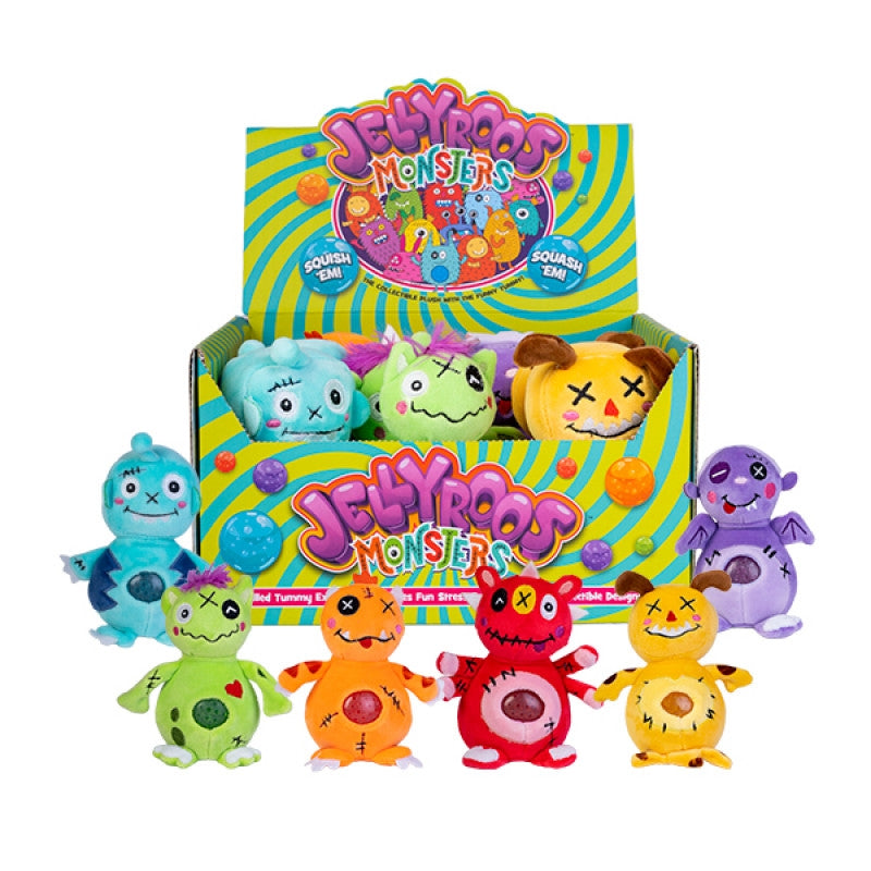Jellyroos Monster Plush 80x80x140mm - Soft Fuzzy with Colorful Jellies - SuperSaverAU - view 1