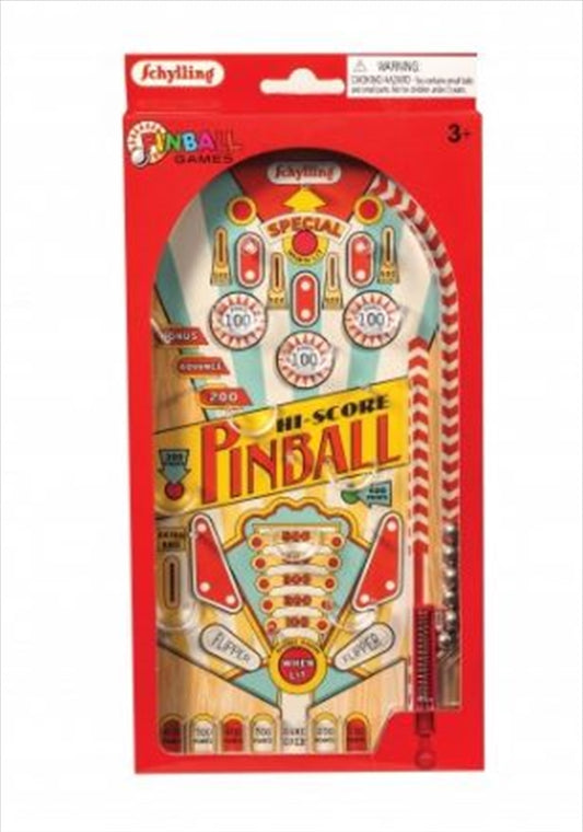 Schylling Hi-Score Pinball Game for Kids, 28.5cm x 13.3cm x 1.9cm