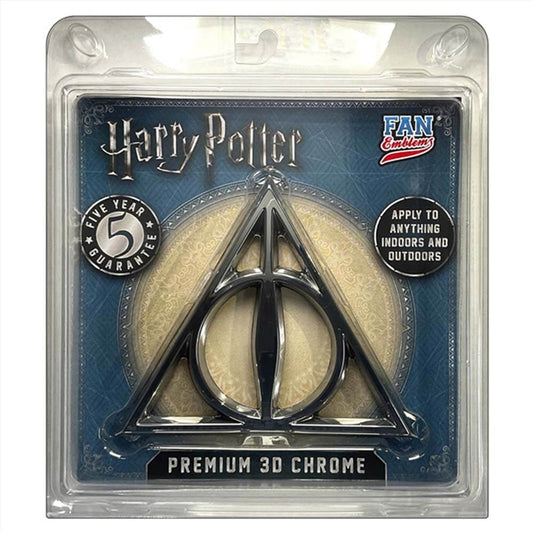 Fan Emblems Harry Potter - Deathly Hallows 3D Decal (Chrome)