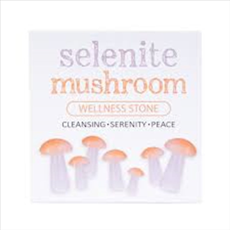 Selenite Mushroom - Soothing Radiance, Magnetic Gift Box, Wellness Info