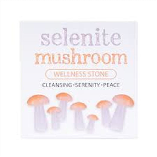 Selenite Mushroom - Soothing Radiance, Magnetic Gift Box, Wellness Info