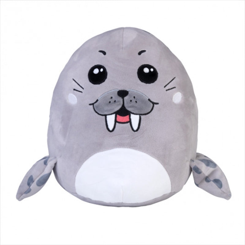 Smooshos Pal Walrus Cushion - Soft Velour, Squishy Marshmallow Feel - SuperSaverAU - view 1