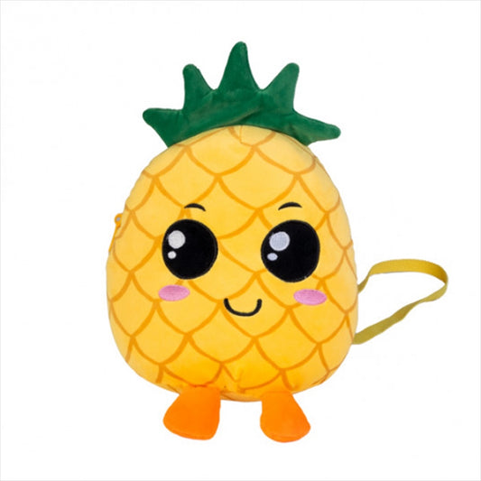 Smoosho's Cute Pineapple Bag 220x160x240mm - Soft Velour, Adjustable Straps