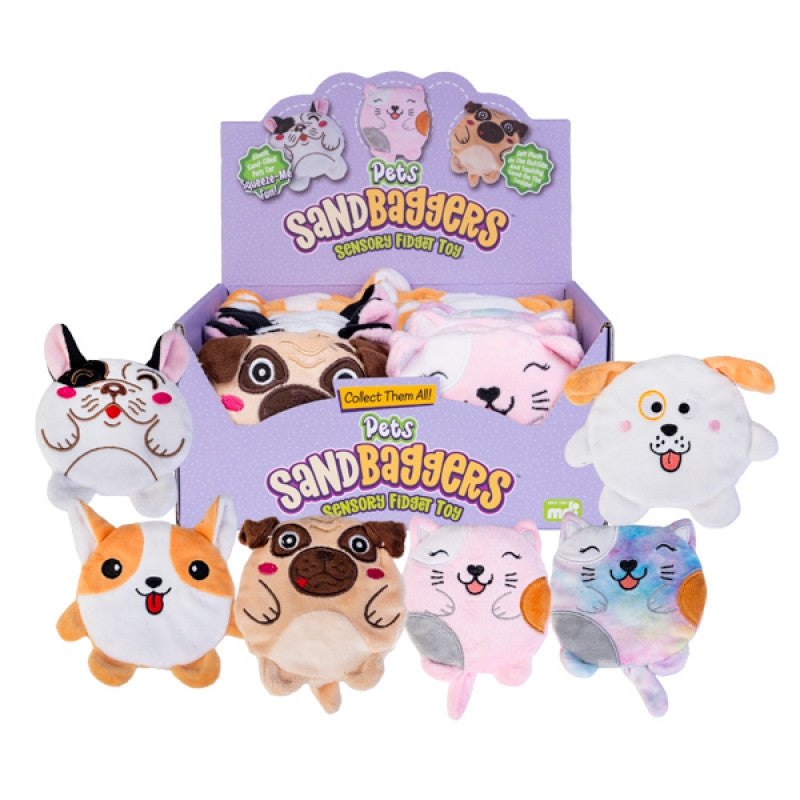 Sandbagger Pals Pets Plush Sensory Toy - Assorted Dog & Cat Designs - SuperSaverAU - view 1