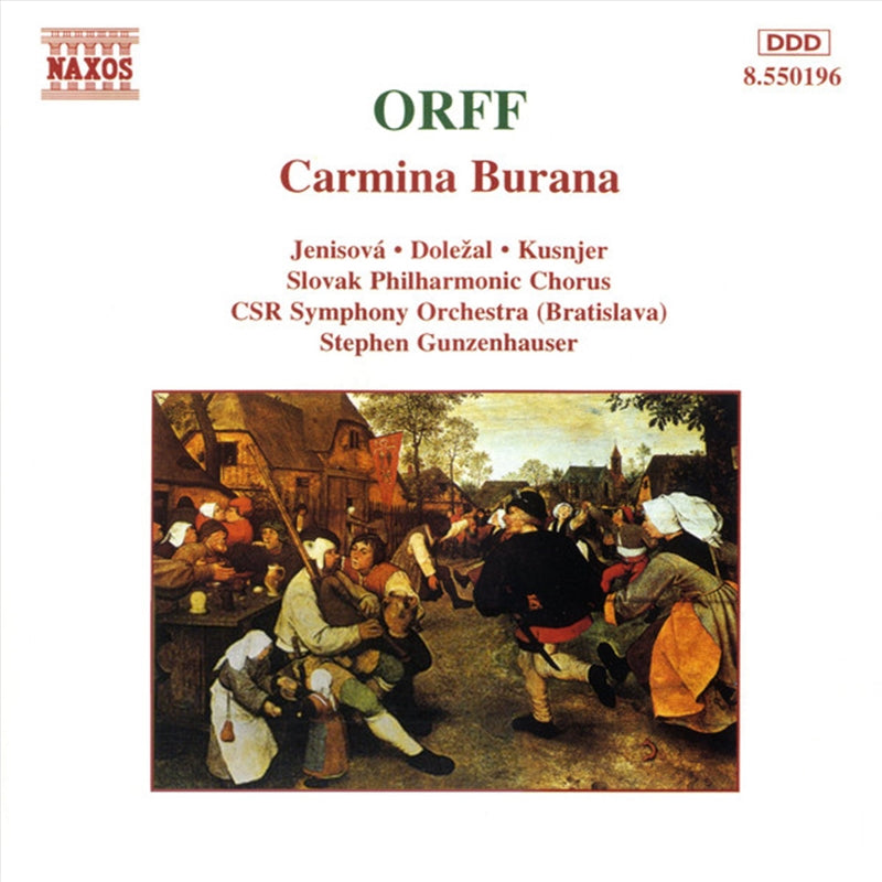 Orff's Carmina Burana CD Album - Performed by Slovak Philharmonic Orchestra