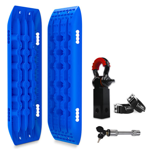 X-BULL 5T Hitch Recovery Receiver with Gen2.0 Recovery Tracks - Blue