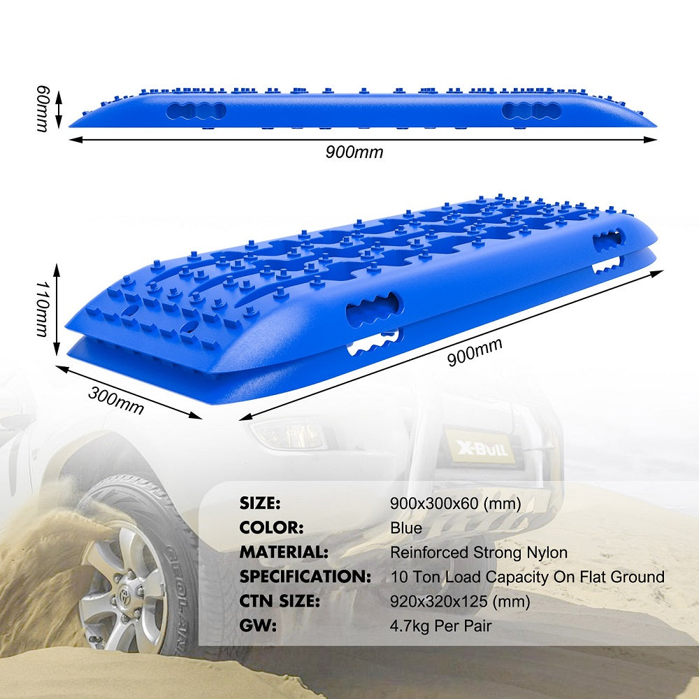 X-BULL 5T Hitch Recovery Receiver with Gen2.0 Recovery Tracks - Blue
