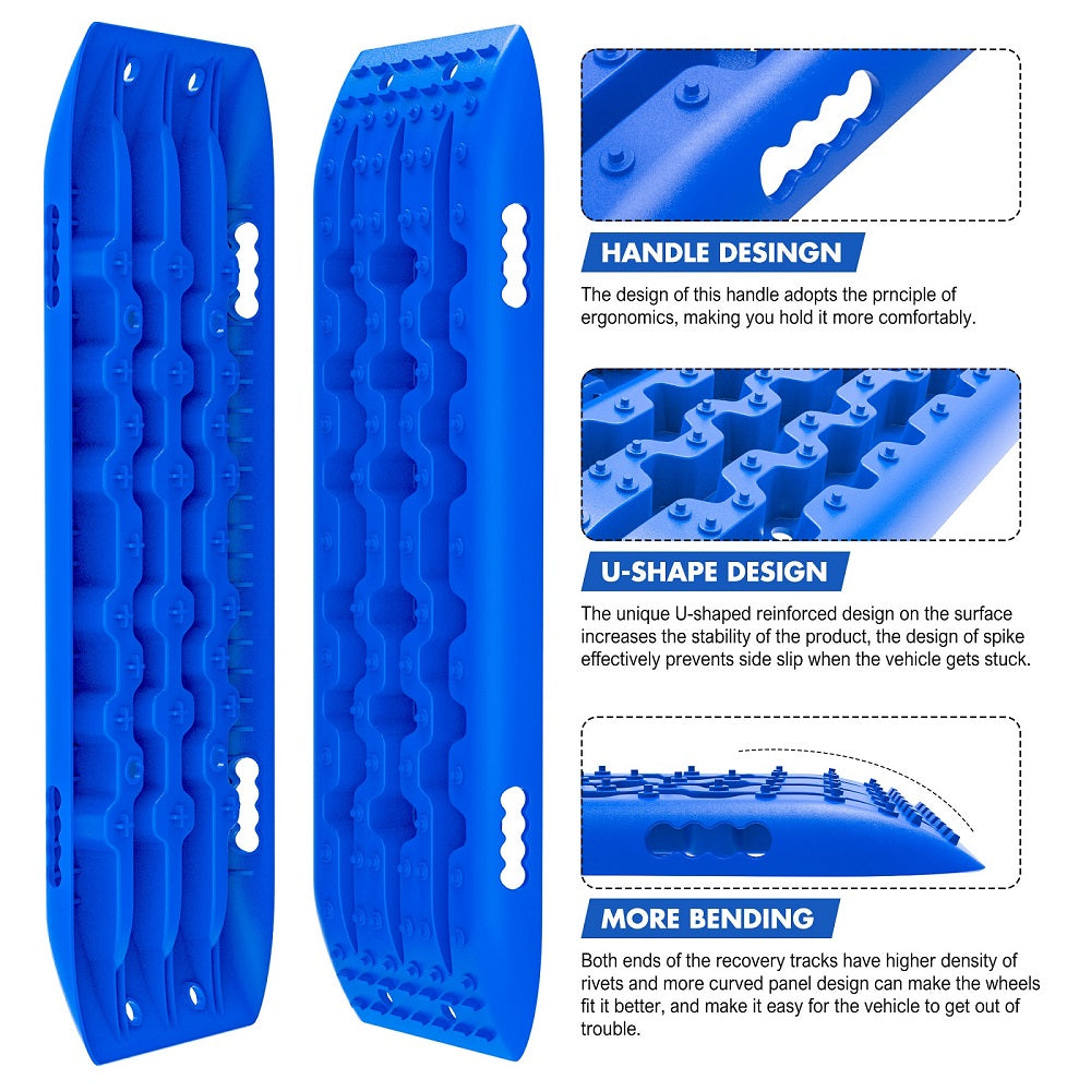 X-BULL 5T Hitch Recovery Receiver with Gen2.0 Recovery Tracks - Blue