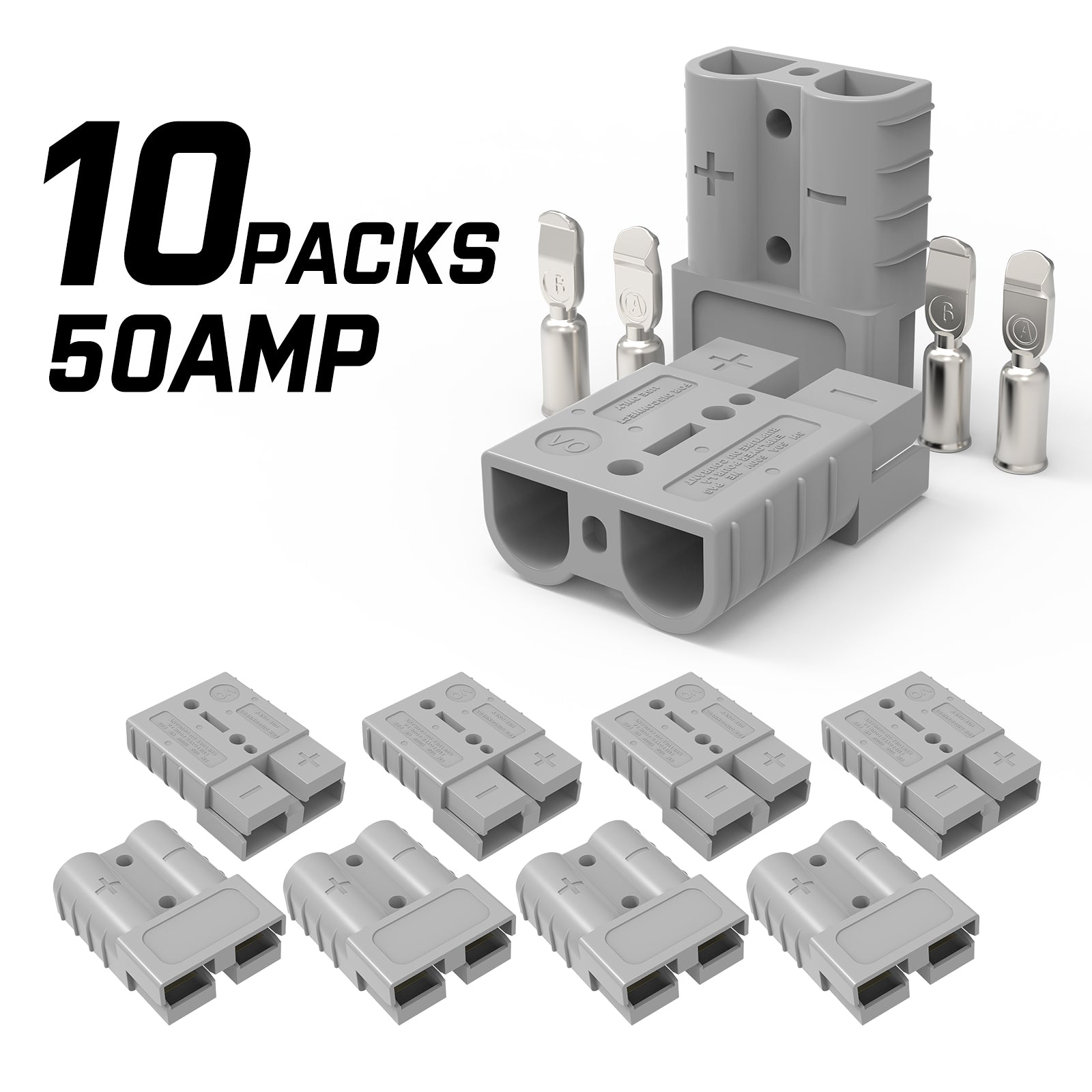 X-BULL 50A Anderson Style Plug Connectors - 10 Pack