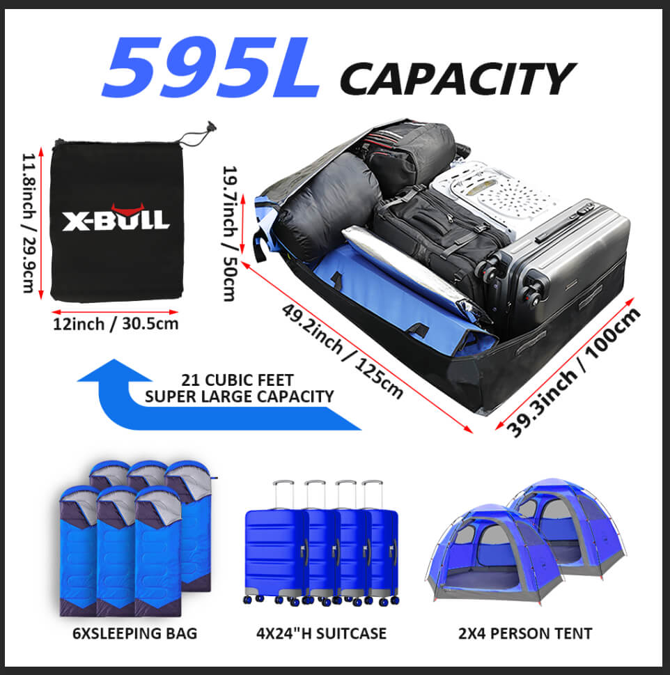 X-BULL 595L Waterproof Rooftop Cargo Bag