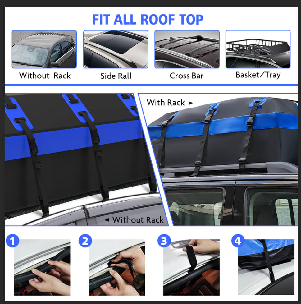 X-BULL 595L Waterproof Rooftop Cargo Bag