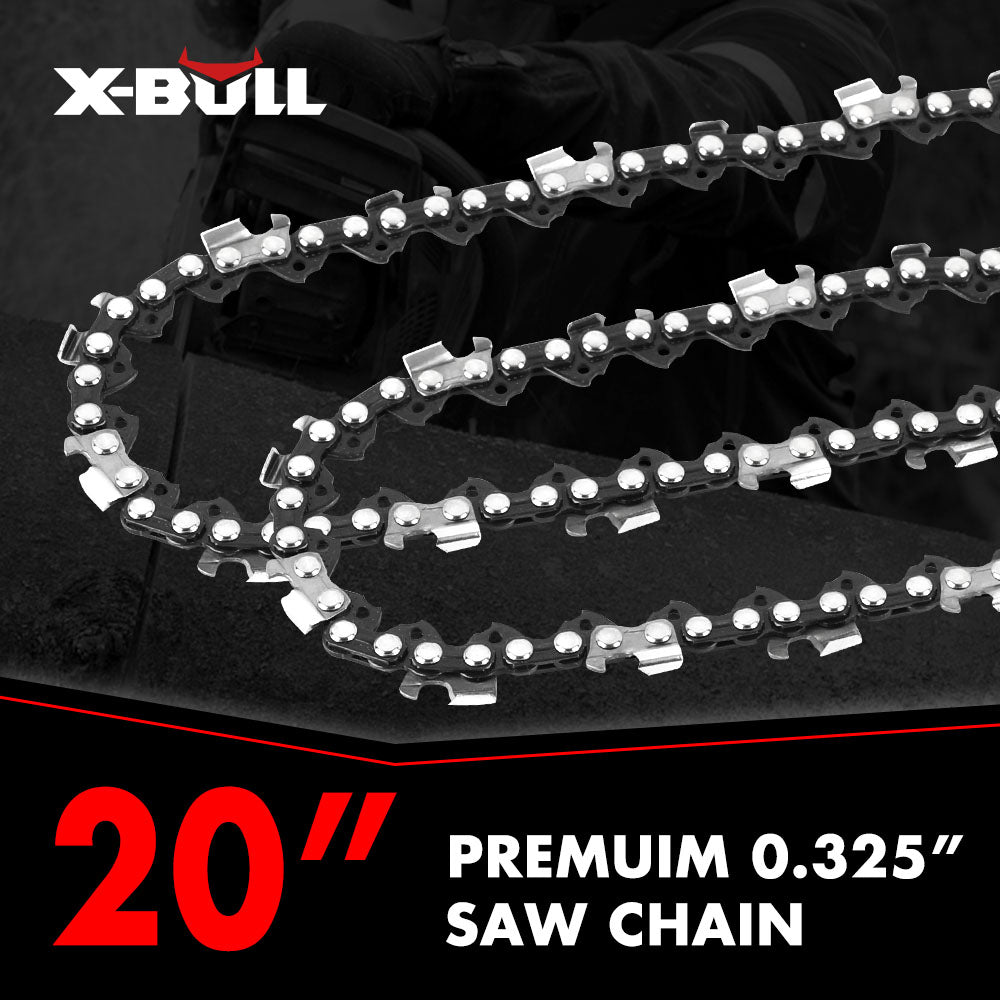 X-BULL 20'' Chainsaw Bar and Chain 0 .325 Pitch Gauge 76 Link Universal - SuperSaverAU - view 2