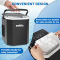 X-BULL Portable Ice Maker Machine 12kg/24h, 2.2L, Bullet Ice, Black - SuperSaverAU - view 1